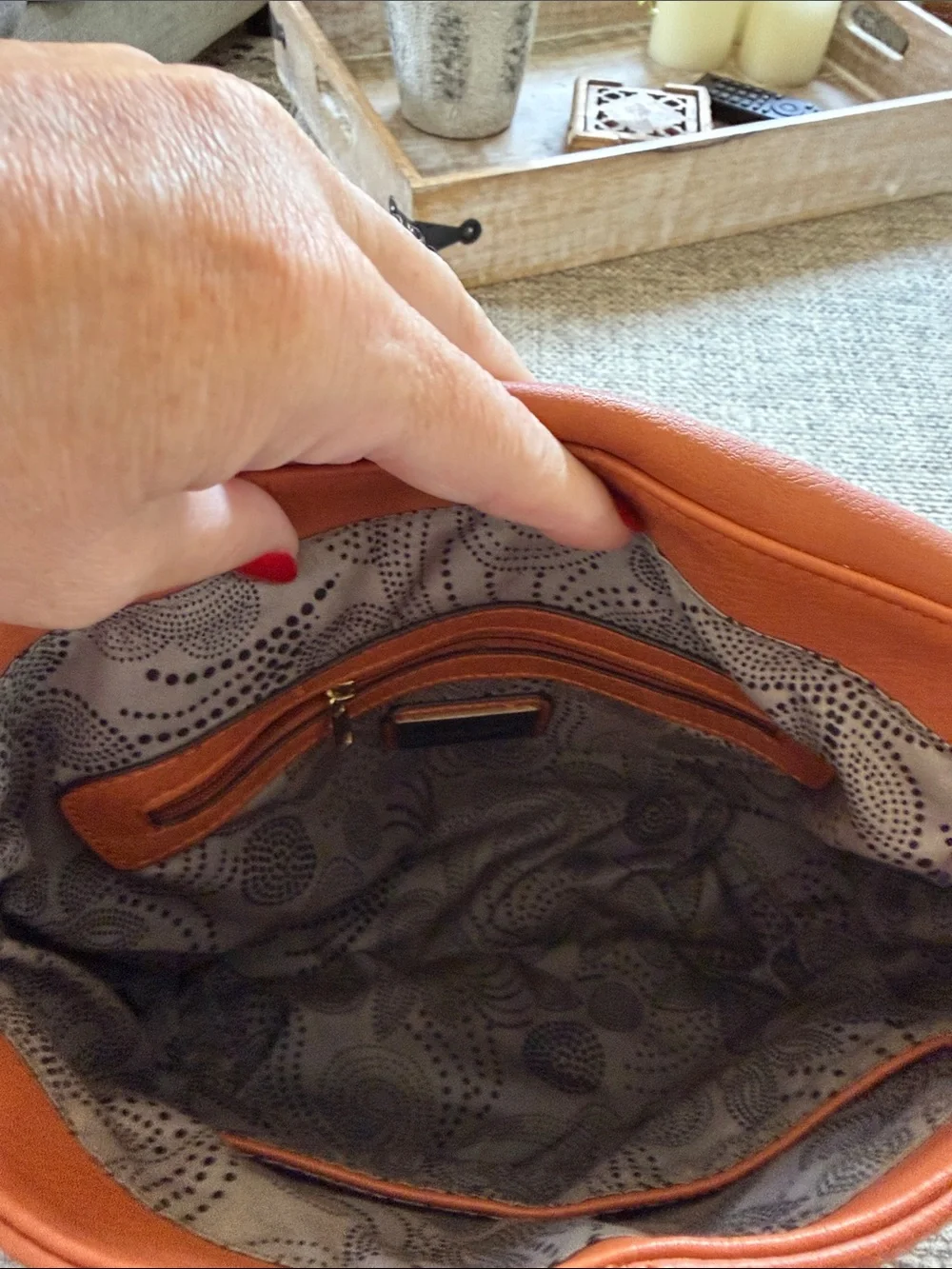 Moda Luxe Pebbled Leather Crossbody in Rust (15)